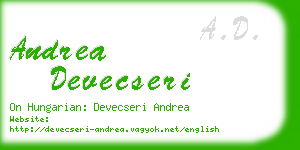 andrea devecseri business card